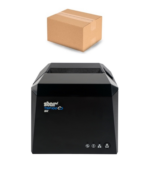 Square POS Linerless Bundle - TSP143IV SK Linerless Printer + 6 x Rolls Removable Linerless Rolls